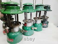 Vintage Lot 7 Coleman Lantern Green Model 4x 335 1x 321c 1x 325 1x 325c