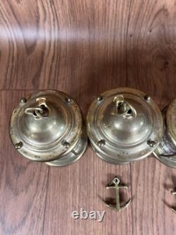 Vintage Lot Of 4 Brass Ship Lanterns Read