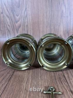 Vintage Lot Of 4 Brass Ship Lanterns Read