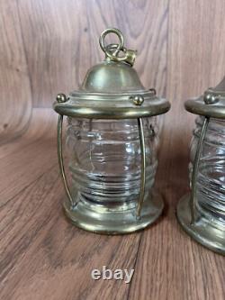 Vintage Lot Of 4 Brass Ship Lanterns Read
