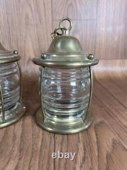 Vintage Lot Of 4 Brass Ship Lanterns Read