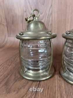 Vintage Lot Of 4 Brass Ship Lanterns Read