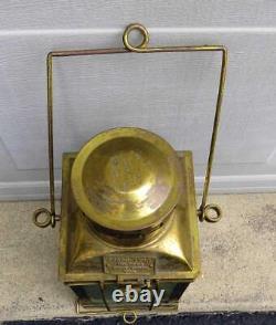 Vintage Marine Cargo Light 3954 Brass Ship Carriage Lantern Great Britain 1939