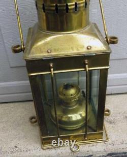 Vintage Marine Cargo Light 3954 Brass Ship Carriage Lantern Great Britain 1939