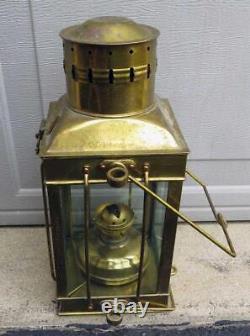 Vintage Marine Cargo Light 3954 Brass Ship Carriage Lantern Great Britain 1939