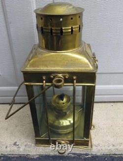 Vintage Marine Cargo Light 3954 Brass Ship Carriage Lantern Great Britain 1939