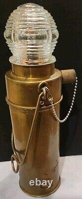 Vintage Marine Perko Solid Brass Lantern (Battery)