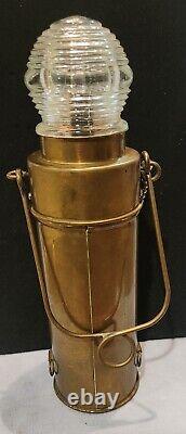 Vintage Marine Perko Solid Brass Lantern (Battery)