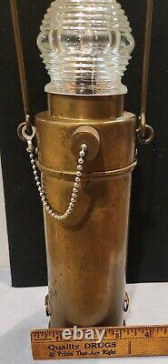 Vintage Marine Perko Solid Brass Lantern (Battery)