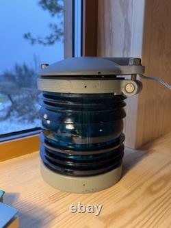Vintage Maritime Green Signal Lantern Lamp, Nautical Ship Light, Dimmable