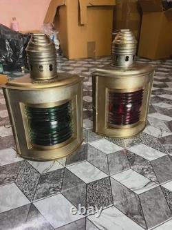 Vintage Maritime Ship Boat Oil Lantern Antique Nautical Brass Minor Lamp Decor