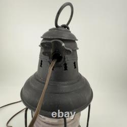 Vintage Maritime Steel & Brass Anchor Light Lamp Lantern Converted Electric 14