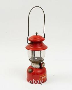 Vintage May 1957 Coleman 200A Red Lantern with Original Box and Directions