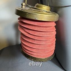 Vintage Metal Fabric Collapsible Accordion Lantern Asian Candle Lamp India