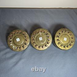 Vintage Metal Fabric Collapsible Accordion Lantern Asian Candle Lamp India