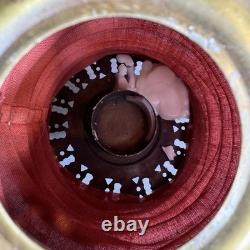 Vintage Metal Fabric Collapsible Accordion Lantern Asian Candle Lamp India