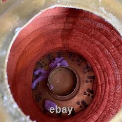 Vintage Metal Fabric Collapsible Accordion Lantern Asian Candle Lamp India