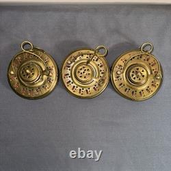 Vintage Metal Fabric Collapsible Accordion Lantern Asian Candle Lamp India