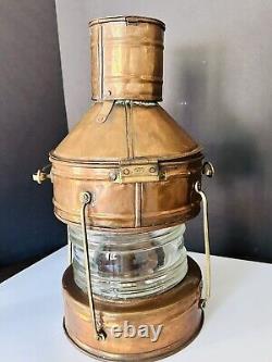 Vintage Meteorite 110803 Copper Oil Ship Lantern Nautical