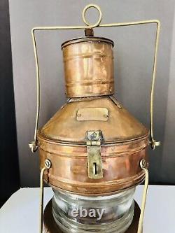 Vintage Meteorite 110803 Copper Oil Ship Lantern Nautical