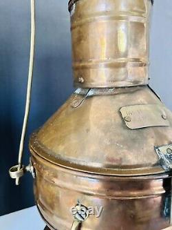 Vintage Meteorite 110803 Copper Oil Ship Lantern Nautical