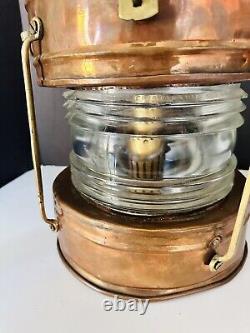 Vintage Meteorite 110803 Copper Oil Ship Lantern Nautical