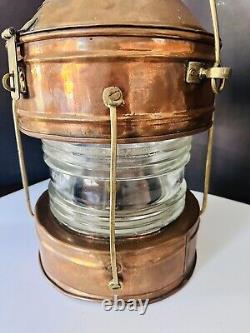 Vintage Meteorite 110803 Copper Oil Ship Lantern Nautical