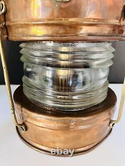 Vintage Meteorite 110803 Copper Oil Ship Lantern Nautical