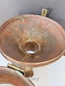 Vintage Meteorite 110803 Copper Oil Ship Lantern Nautical