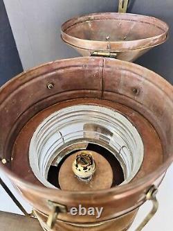 Vintage Meteorite 110803 Copper Oil Ship Lantern Nautical