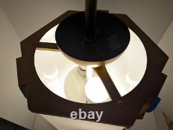 Vintage Mid Century Church Lantern Hanging Light withLucite Colored Jeweled Rocks
