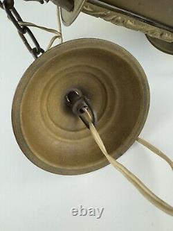 Vintage Middle Eastern Moroccan Pierced Metal Hanging Lantern Vintage Boho Chic