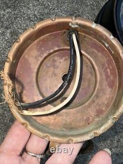 Vintage Mission Copper Porch Light Fixture Glass Patina Reclaimed Lantern Style