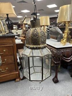 Vintage Moroccan Glass Lantern Hall Light