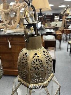 Vintage Moroccan Glass Lantern Hall Light