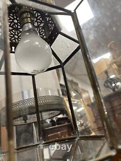 Vintage Moroccan Glass Lantern Hall Light