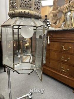 Vintage Moroccan Glass Lantern Hall Light
