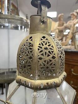 Vintage Moroccan Glass Lantern Hall Light
