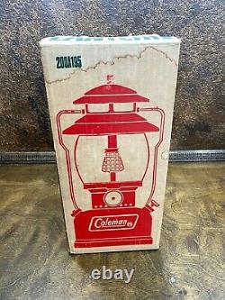Vintage NOS 1960s Coleman 200A Lantern 200A195 Red NEW IN SEALED BOX UNFIRED