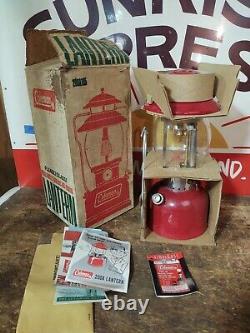 Vintage NOS Coleman Lantern 200A195 Red Withbox Single Mantle 1968 Unfired 10/68