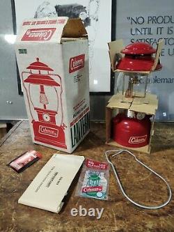 Vintage NOS Coleman Lantern 200A195 Red Withbox Single Mantle 1972 Unfired 5/72