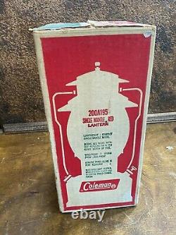 Vintage NOS SEALED IN BOX Coleman 200 Red Lantern Unfired 200A195