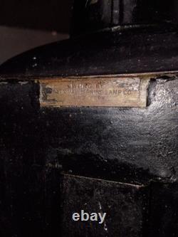 Vintage National Marine Lamp Co. Ship Lantern with Fresnel Glass New York