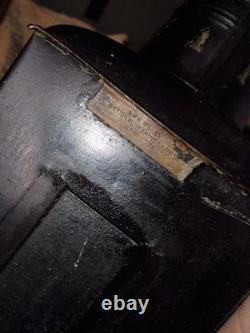 Vintage National Marine Lamp Co. Ship Lantern with Fresnel Glass New York