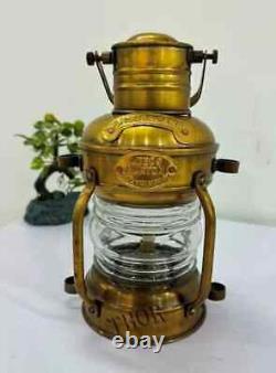 Vintage Nautical Brass Lantern Ship Oil Lantern Antique Brass Maritime Lamp