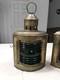 Vintage Nautical Brass Port Lantern & Star Board Oil Lamp Red & Green Maritime