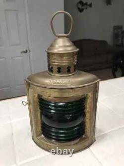 Vintage Nautical Brass Port Lantern & Star Board Oil Lamp Red & Green Maritime