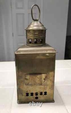 Vintage Nautical Brass Port Lantern & Star Board Oil Lamp Red & Green Maritime