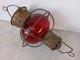 Vintage Nautical Copper Original Onion Lantern Red Globe Light Ship 2 Handles