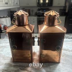 Vintage Nautical DHR Holland Stuurboord & Bakboord nautical lanterns. Never used